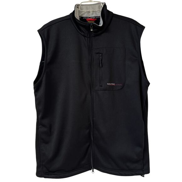 Nautica Competition XL, Black, Full Zip Vest Slip Pockets, Toggle Waist - Picture 1 of 4